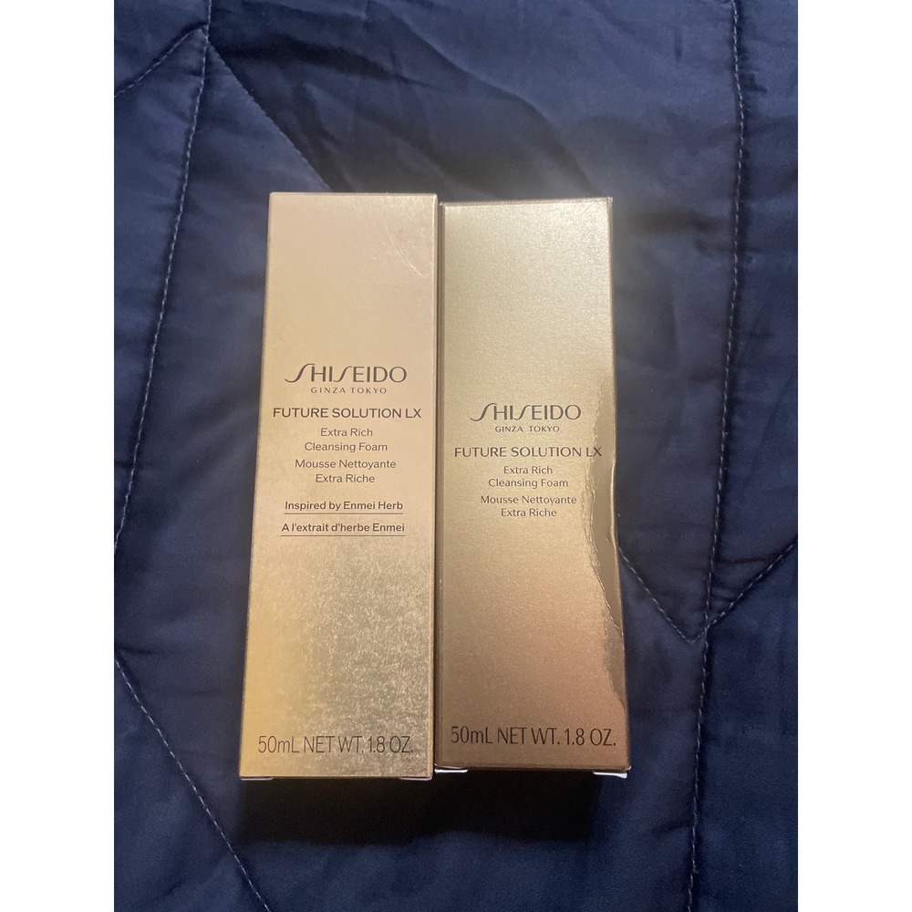 Shiseido Future Solution LX Extra Rich Cleansing Foam 50ml 1.8oz Set of 2 NEW